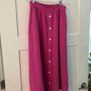 Xirena Pink Button-Down Skirt